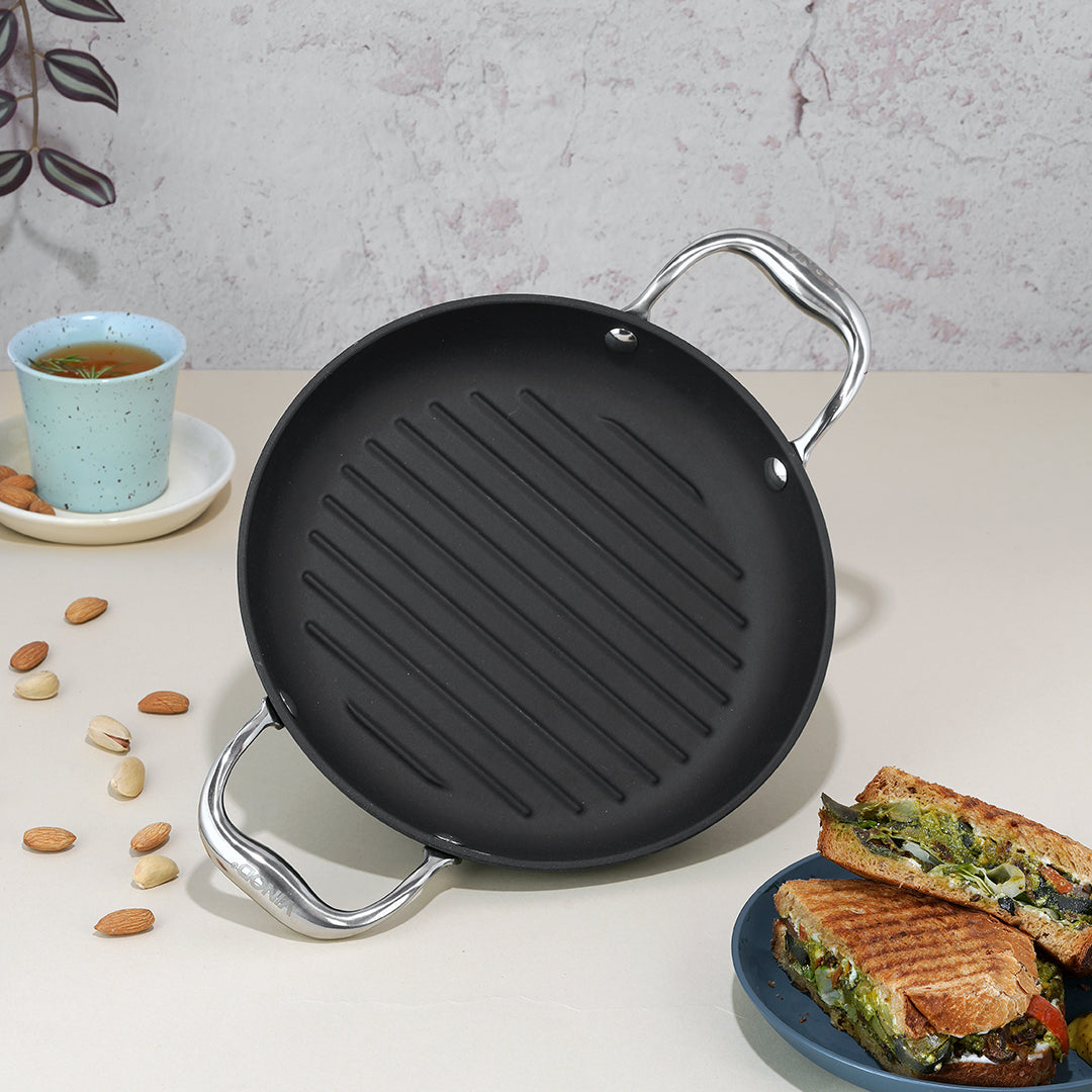 Vinod Ferona Cast Iron Grill Pan - 24 cm