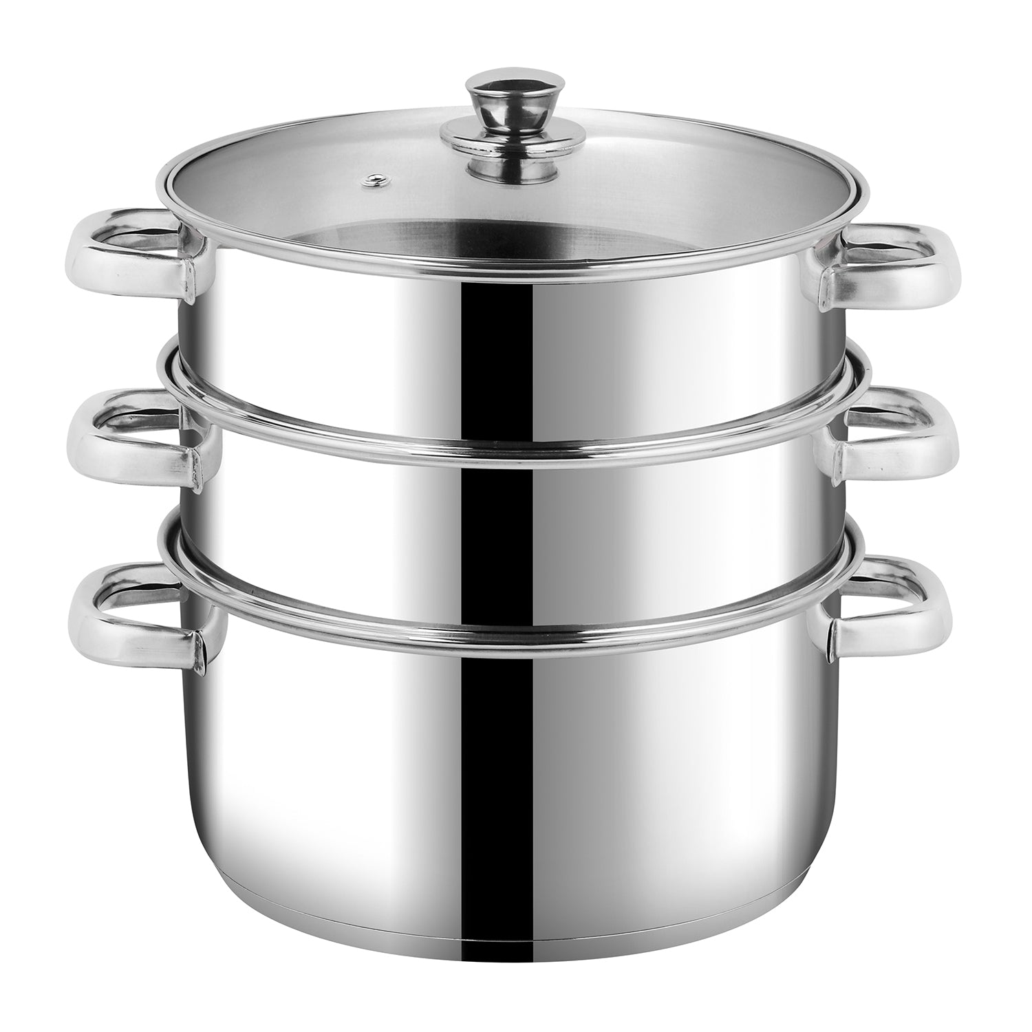 Vinod Stainless Steel 3 Tier Steamer Set (Induction Friendly)